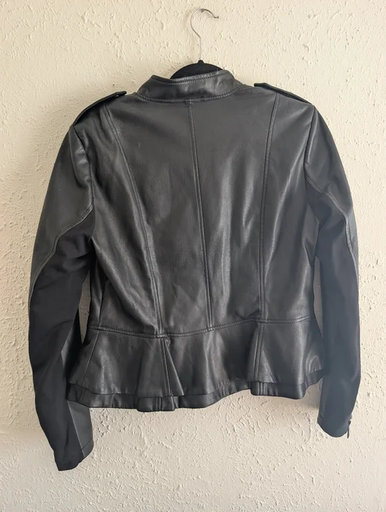 Gili Black Faux Leather Zip Jacket - Picture 7 of 7